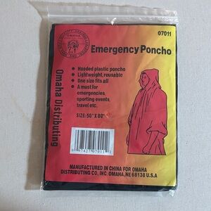 Emergency Poncho in Black
